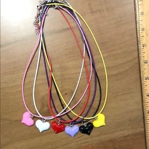 Set of 6 heart ❤️ necklaces